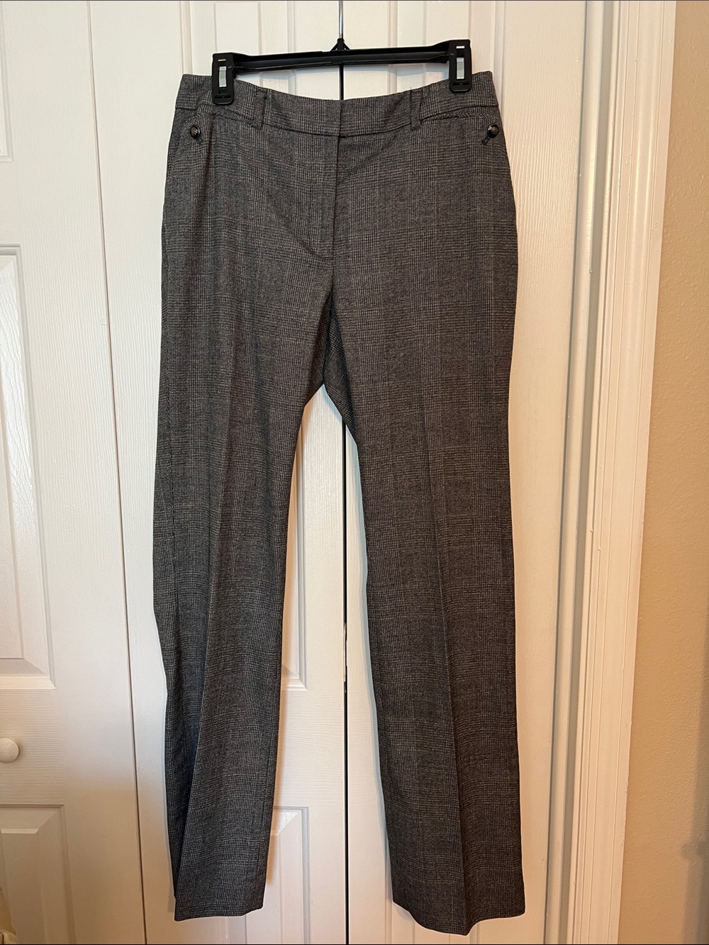 White House Black Market Gray Tailored Straight-Leg Dress Pants